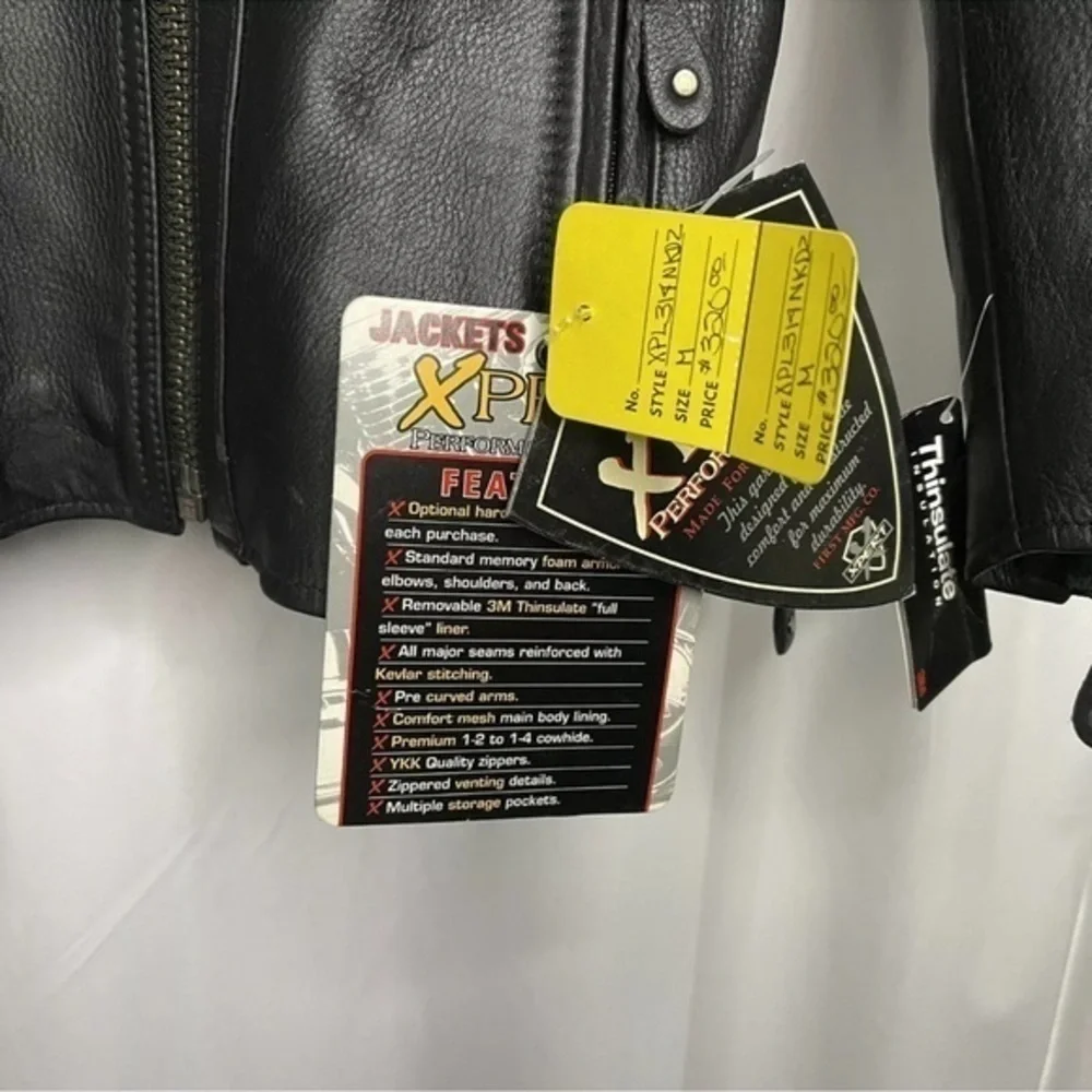 Xpert Performance Gear Premium Leather Jacket With Kevlar Size Medium Motorcycle